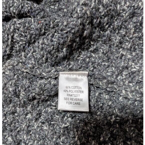 Croft & Barrow Women's Dark Gray Marled Knit Sweater Cardigan Size Medium - Picture 7 of 8